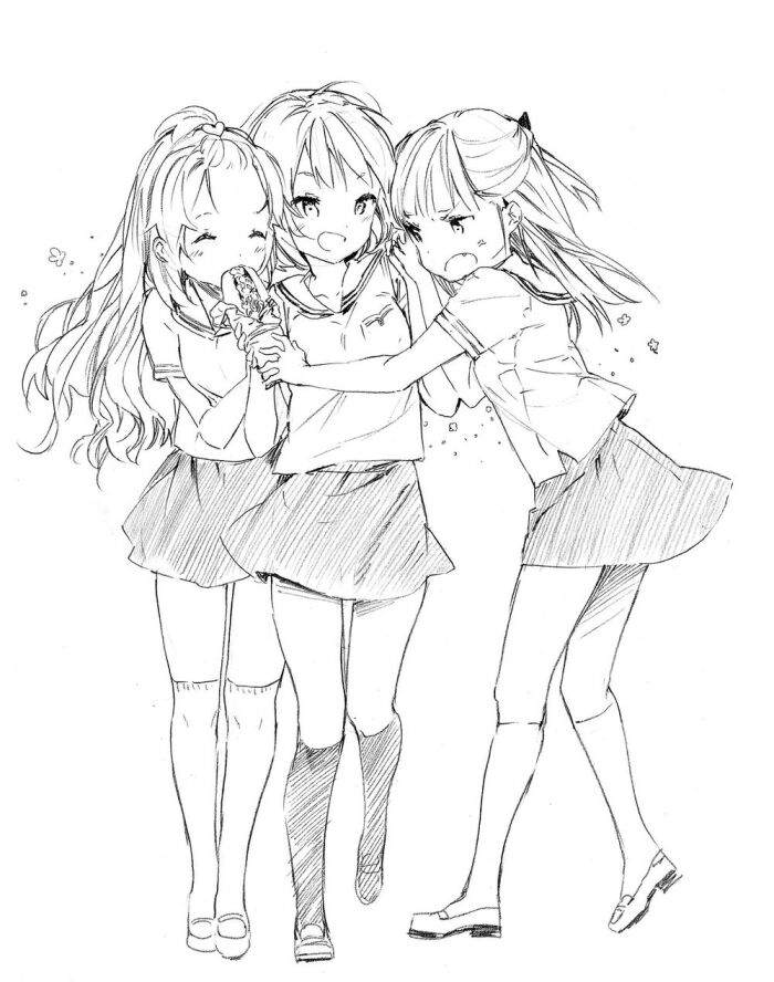 黑白动漫插画，展现艺术之美与独特魅力